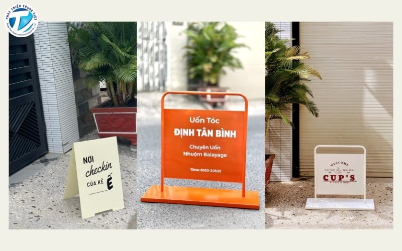 Chân standee 2 mặt nhỏ để bàn